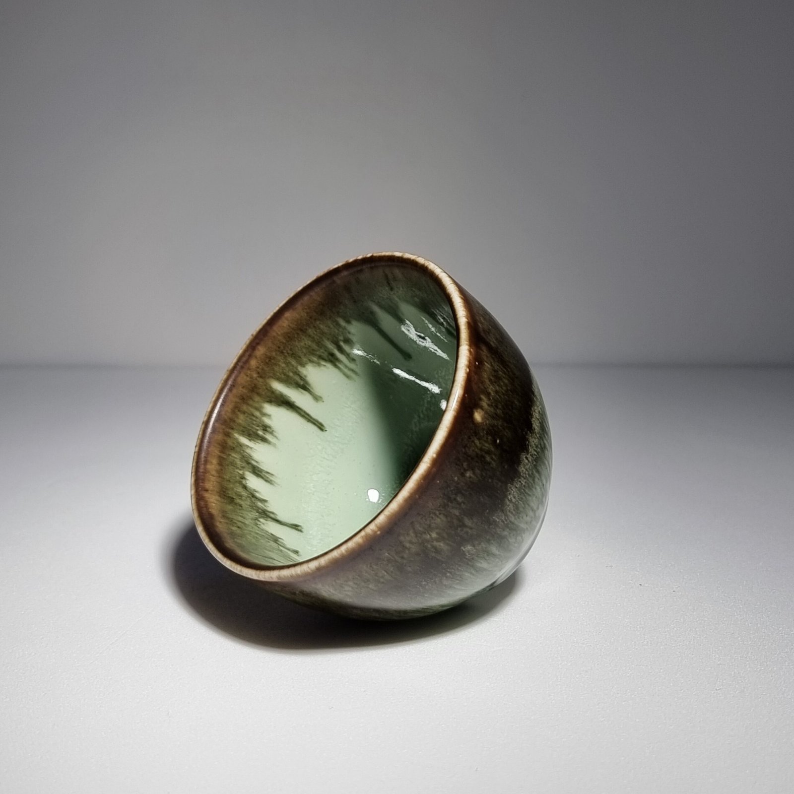 Olive Teacup - Handmade Ceramic - Image 3