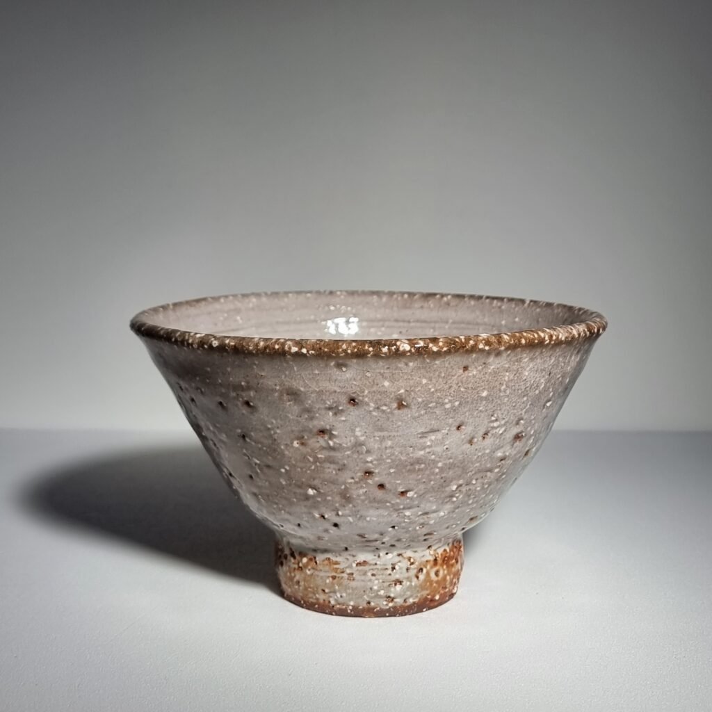 Tan Amber Matcha Bowl - Handmade Ceramic